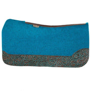 5 Star Equine Products Supplies Inc. 3/4in. 30x28 Turquoise Brown Floral Barrel Racer Flex Fit Saddle Pad