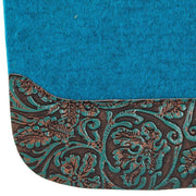 5 Star Equine Products Supplies Inc. 3/4in. 30x28 Turquoise Brown Floral Barrel Racer Flex Fit Saddle Pad