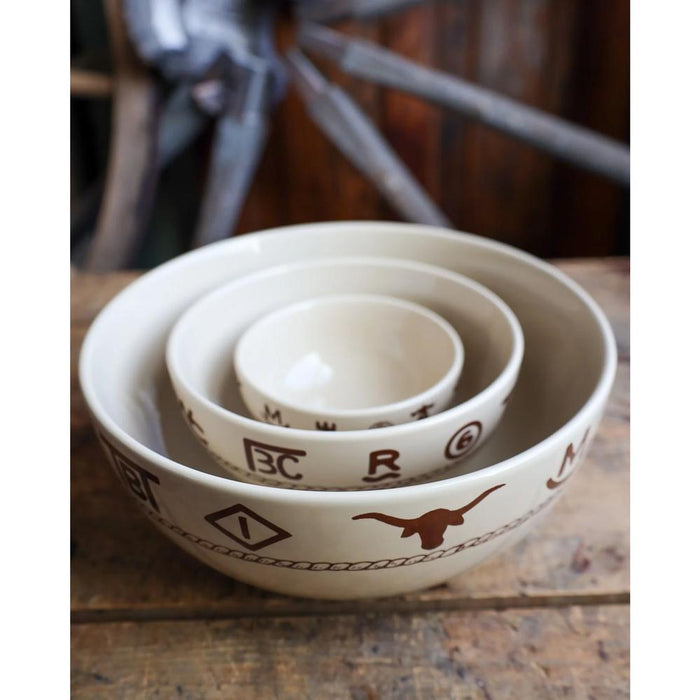 West Creation Branded 3 pc Ceramic ern Serving and Mixing Bowl Set