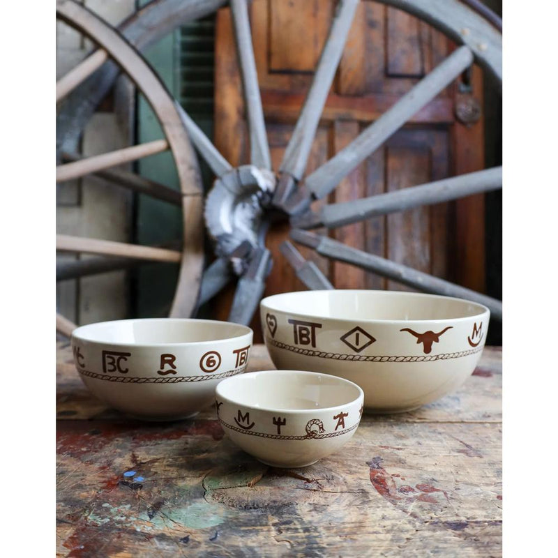West Creation Branded 3 pc Ceramic ern Serving and Mixing Bowl Set