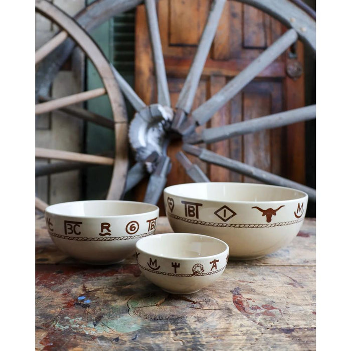 West Creation Branded 3 pc Ceramic ern Serving and Mixing Bowl Set