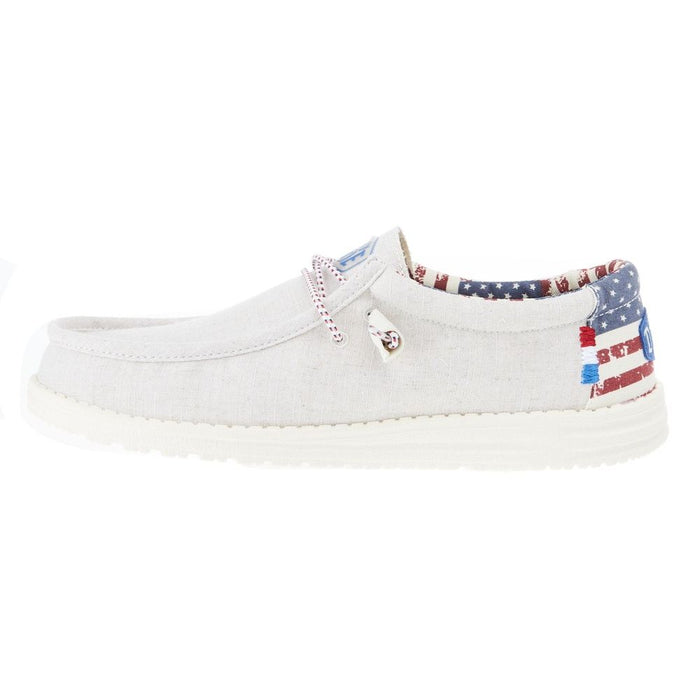 Heydude Men's Hey Dude Wally Patriotic Off White Casual — NRS