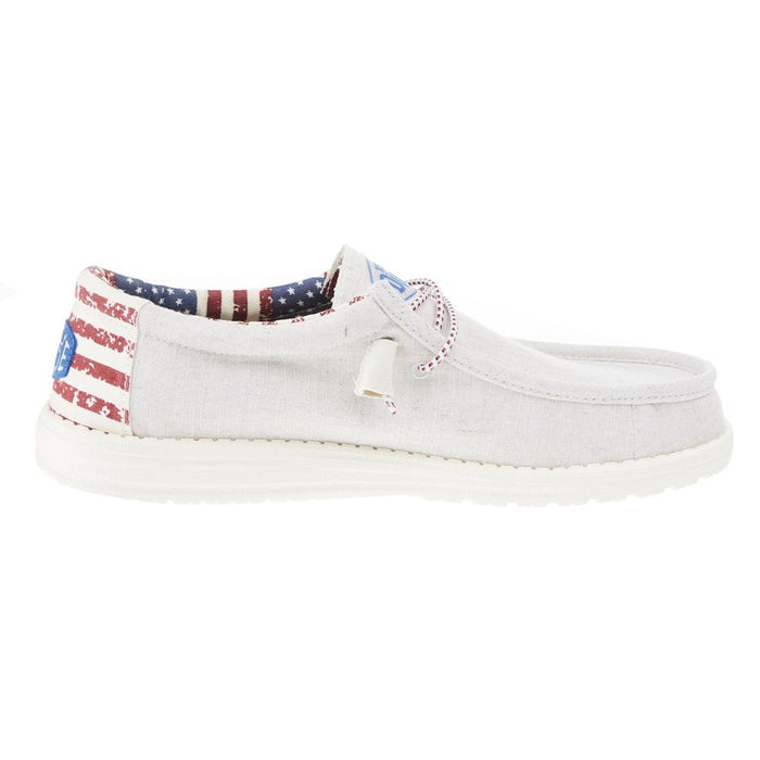 Heydude Men's Hey Dude Wally Patriotic Off White Casual — NRS