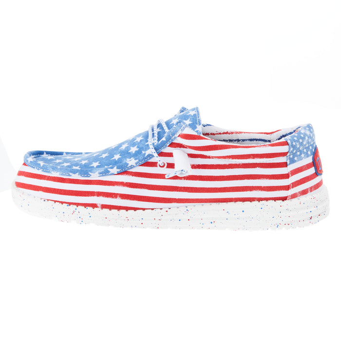 Hey Dude Men's Wally Patriotic Stars and Stripes Casual