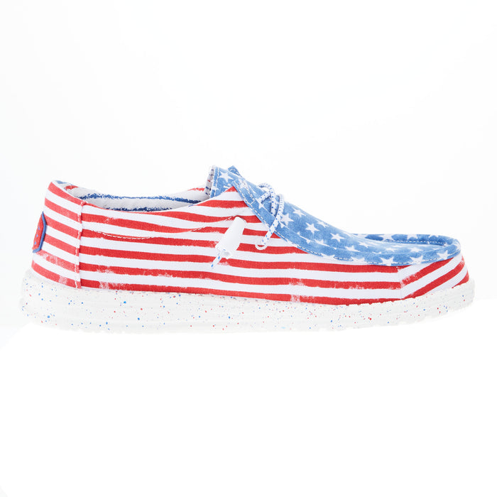 Hey Dude Men's Wally Patriotic Stars and Stripes Casual