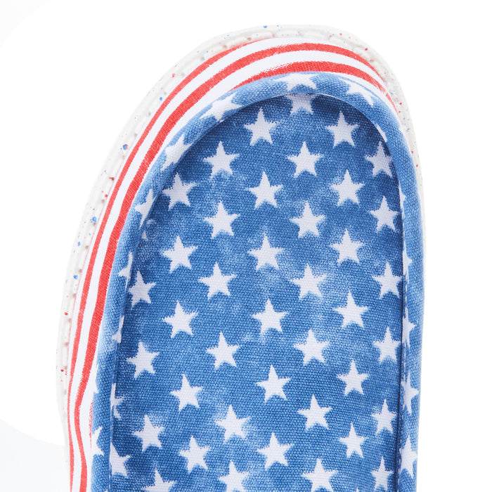 Hey Dude Men's Wally Patriotic Stars and Stripes Casual