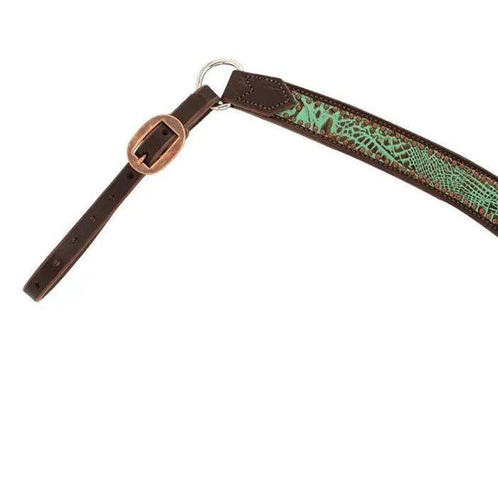 Weaver Leather Turquoise Croc Breast Collar