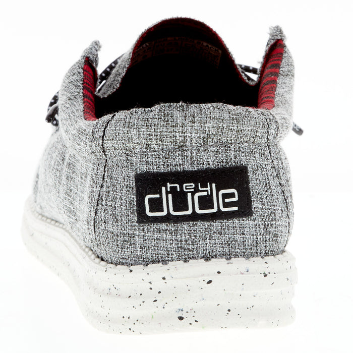 Hey Dude Men's Wally Eco Linen Black Casual Shoe