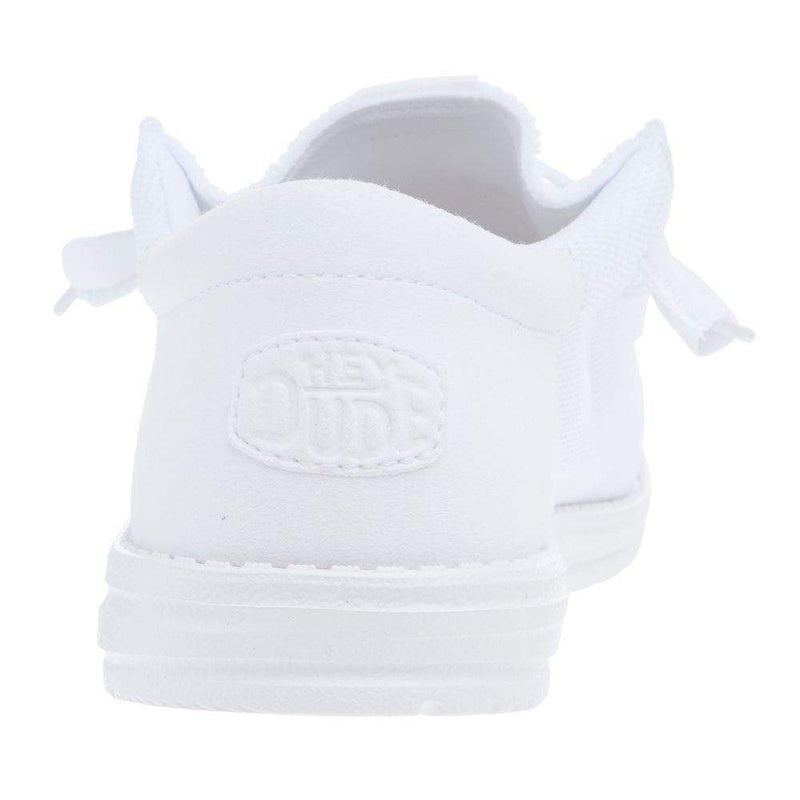 Hey Dude Men`s Wally All White Casual Shoe