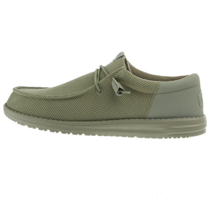 Hey Dude Mens Green Wally Funk Mono Casual Shoe - Main Image