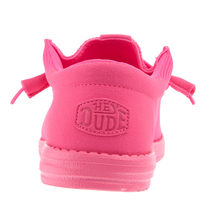 16 M Hey Dude Men`s Wally Neon Pink Casual Shoe