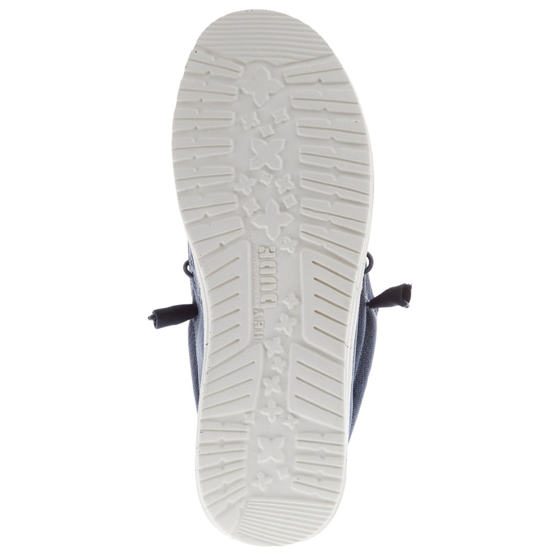 Hey Dude Men's Wally Stretch Canvas Blue Casual Shoe