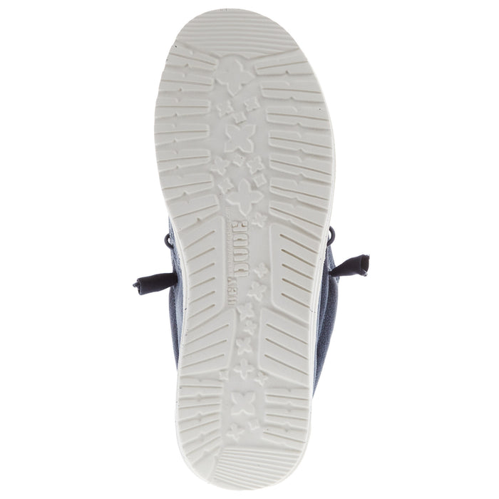 Hey Dude Men's Wally Stretch Canvas Blue Casual Shoe