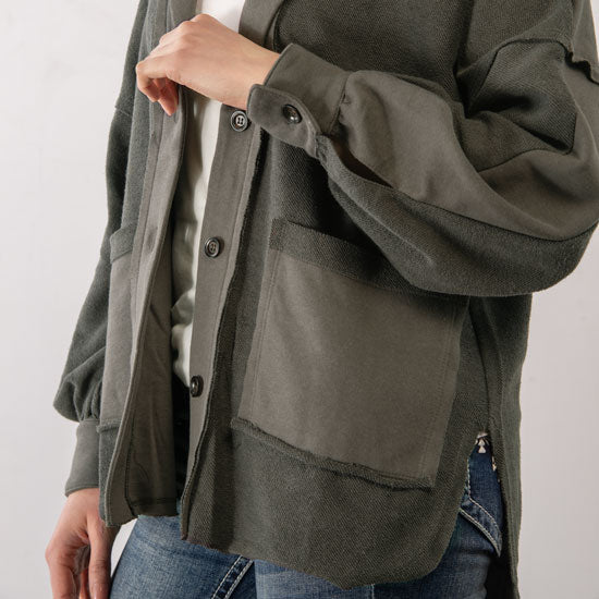 Blue B Charcoal Vintage Shacket