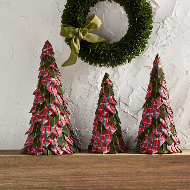 Mud Pie Tartan Ribbon Tree Set