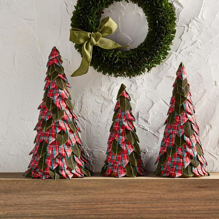Mud Pie Tartan Ribbon Tree Set
