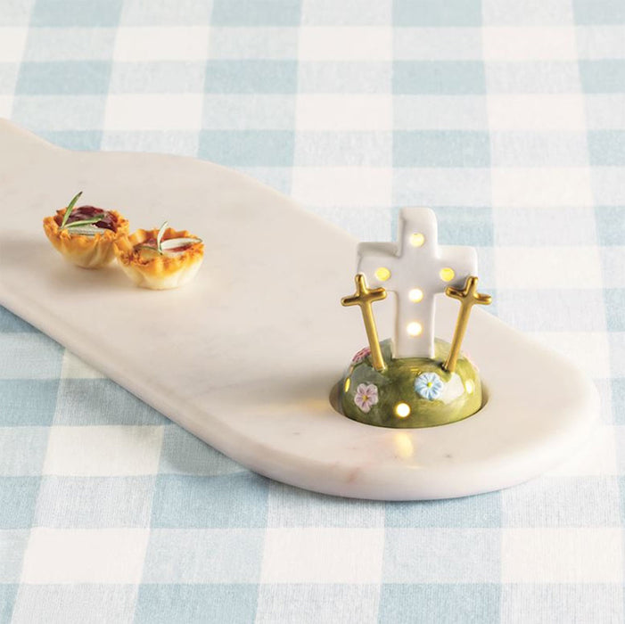 Mud Pie Three Crosses Light Up Sitter