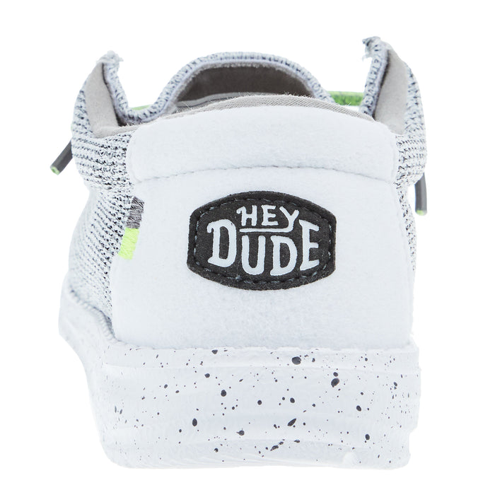 Hey Dude Youth Wally Sox Stone White Casual Shoe