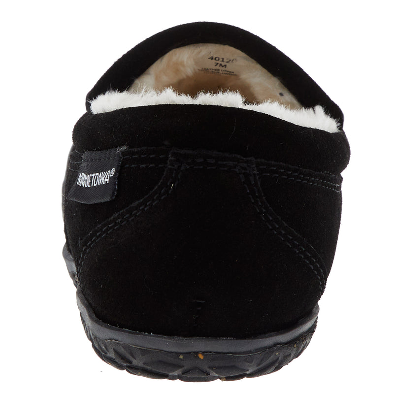 Minnetonka Women`s Tempe Black Slipper