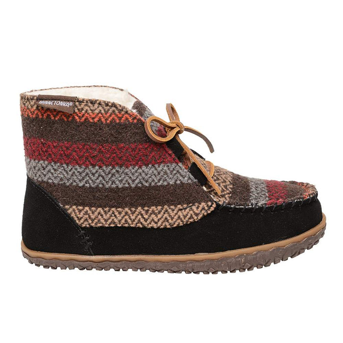 Minnetonka Women's Torrey Black Multi Bootie Slipper