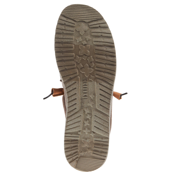 Hey Dude Men's Wally Corduroy Chocolate Casual Shoe