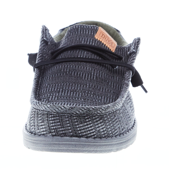 Hey Dude Men's Wally Grid Black Casual Shoe