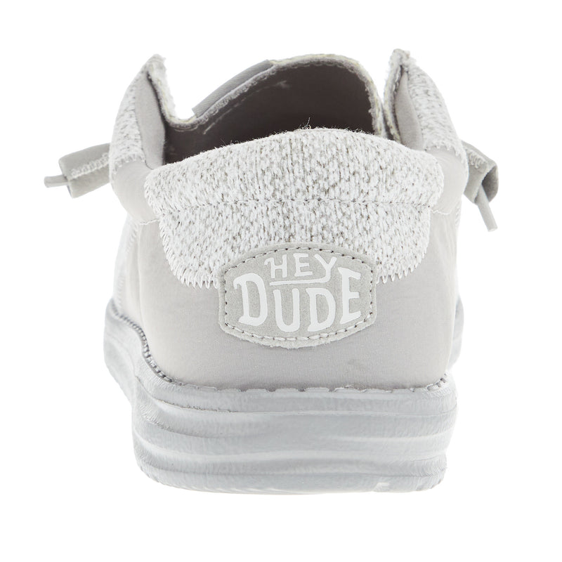 Hey Dude Men's Wally Stitch Flecked Woven Grey Casual Shoe