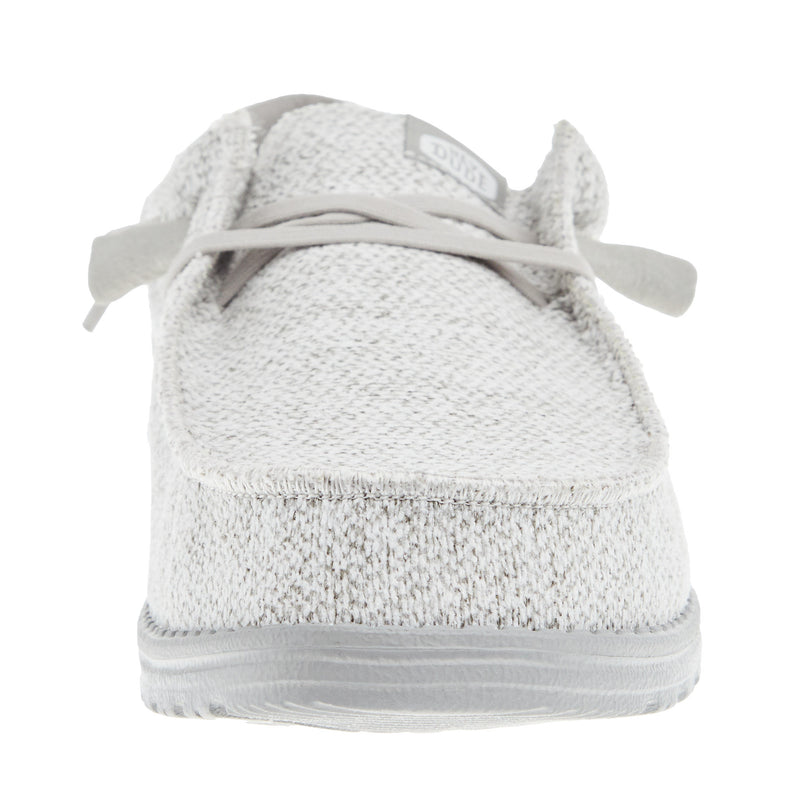 Hey Dude Men's Wally Stitch Flecked Woven Grey Casual Shoe