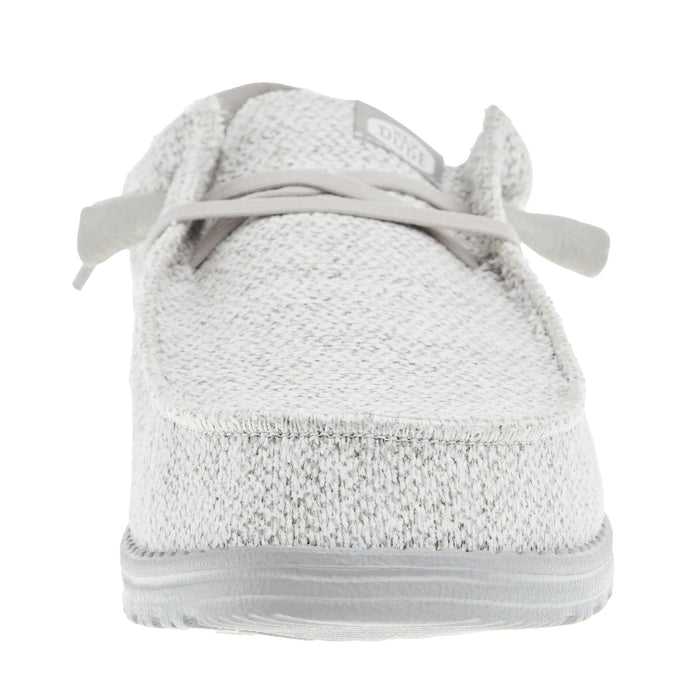 Hey Dude Men's Wally Stitch Flecked Woven Grey Casual Shoe