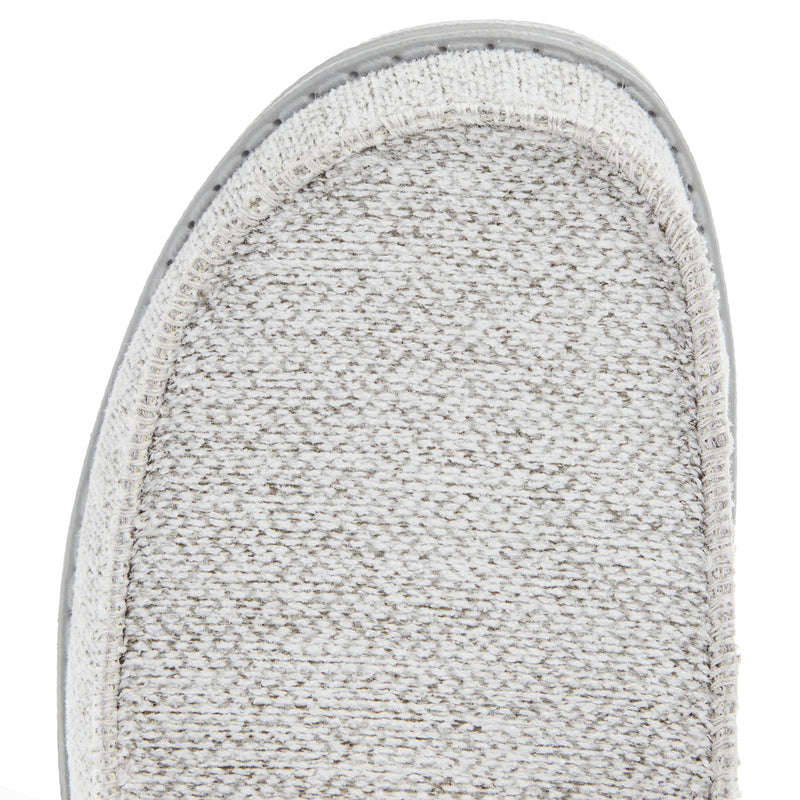 Hey Dude Men's Wally Stitch Flecked Woven Grey Casual Shoe