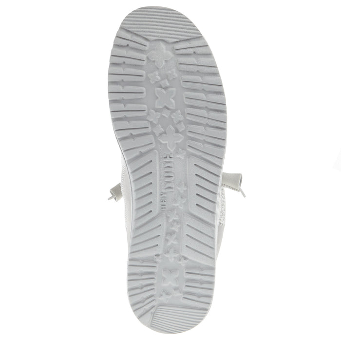 Hey Dude Men's Wally Stitch Flecked Woven Grey Casual Shoe