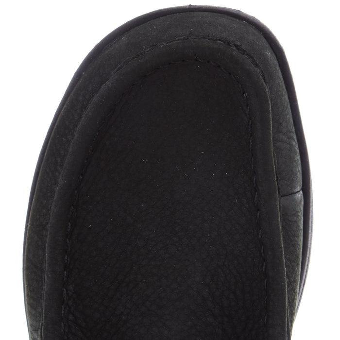 Hey Dude Mens Wally Black Grip Craft Leather Casual Shoe