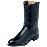 Men's Classic Black Kipskin Roper Cowboy Boots