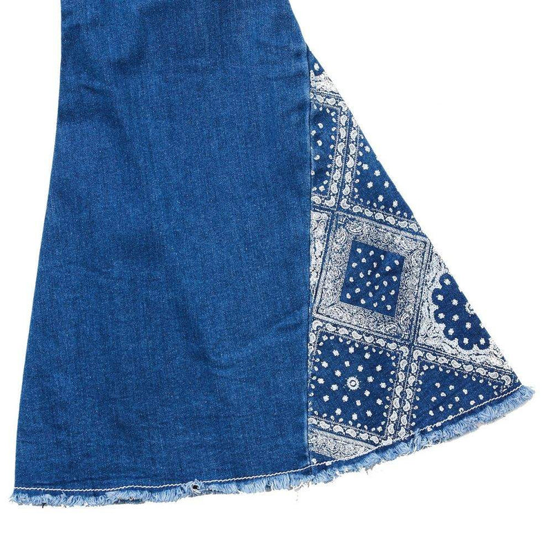 Cowboy Hardware Girl's Bandana Print Bell Bottoms