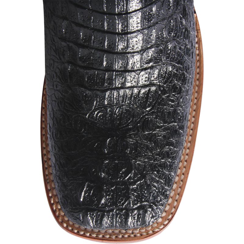 Ferrini Men's Black Caiman Croc Print Cowboy Boots