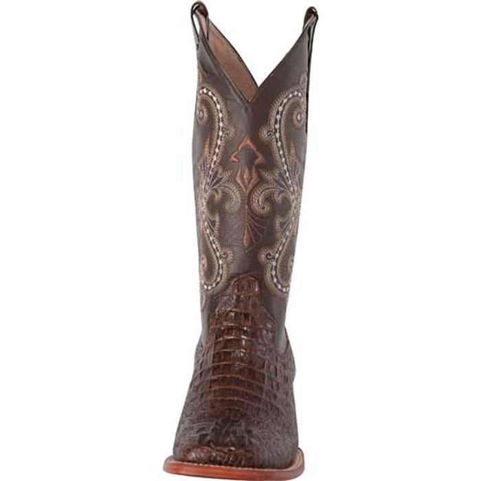 Ferrini Men's Sport Rust Caiman Print Cowboy Boots