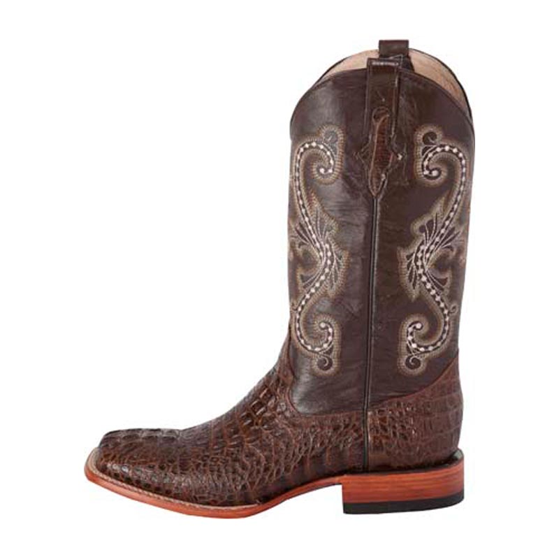 Ferrini Men's Sport Rust Caiman Print Cowboy Boots