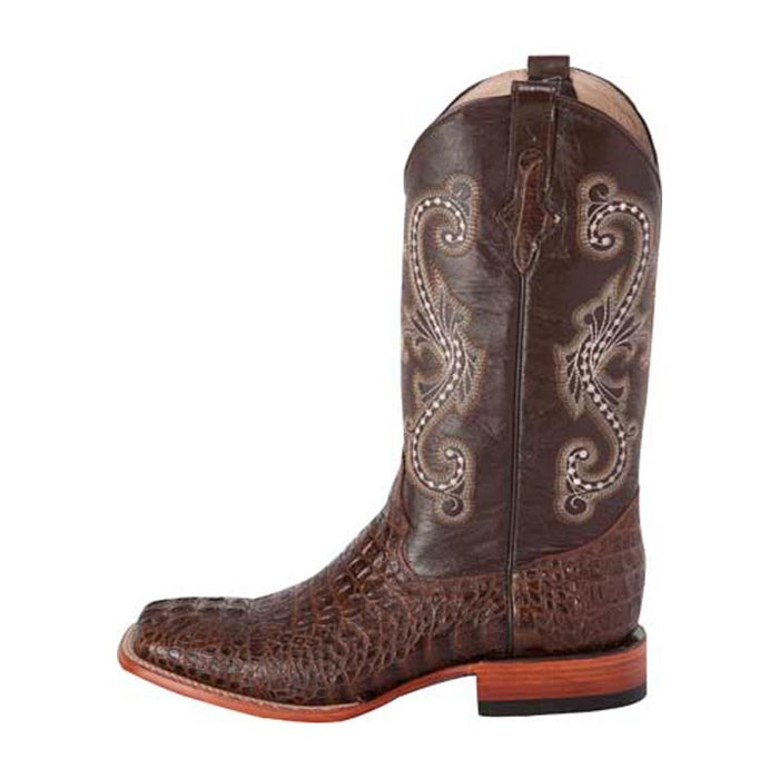 Ferrini Men's Sport Rust Caiman Print Cowboy Boots