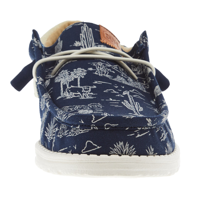 Hey Dude Mens Wally Funk Desert Navy Casual Shoe