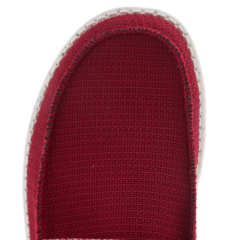 Hey Dude Mens Wally Sport Mesh Dark Red Casual Shoe