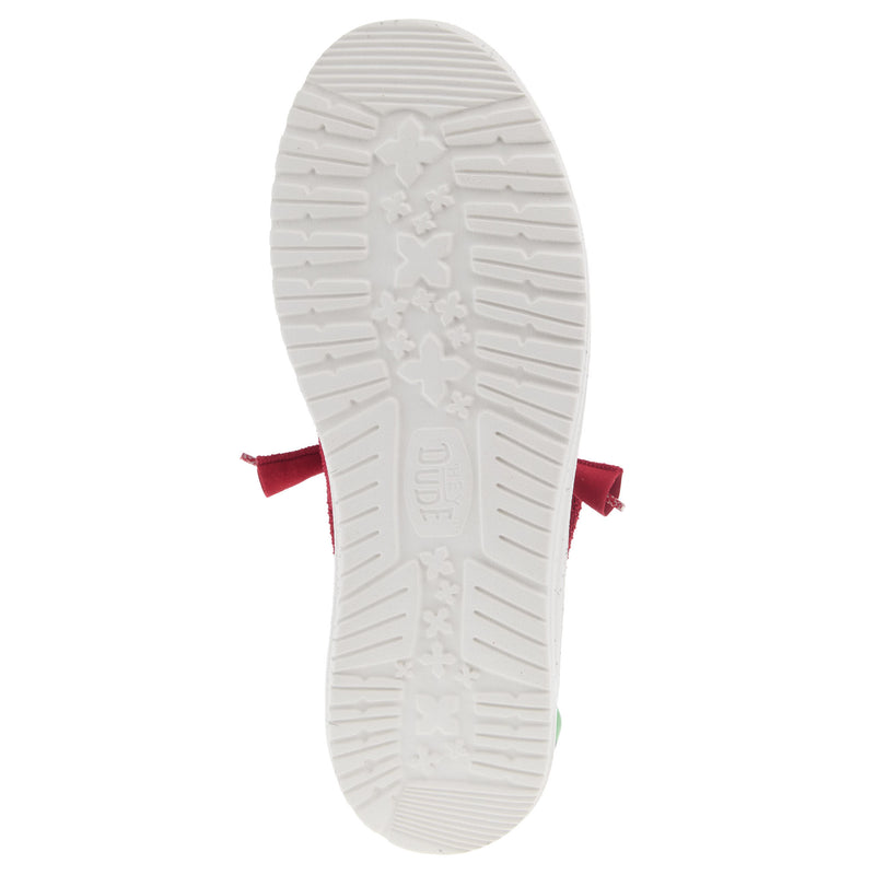 Hey Dude Mens Wally Sport Mesh Dark Red Casual Shoe