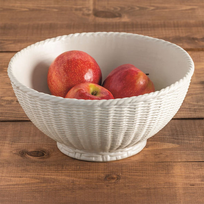Mud Pie Decorative Ceramic Woven Bowl