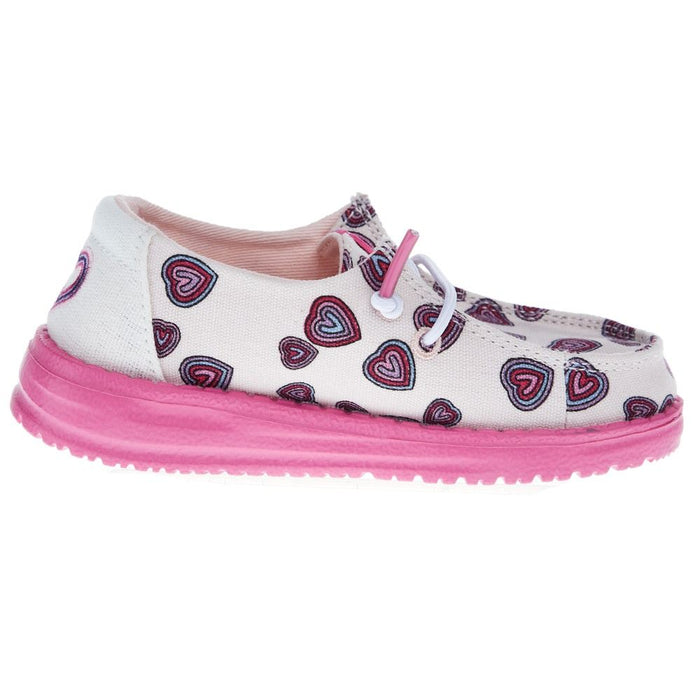 Hey Dude Toddler Wendy Hearts Pink Casual Shoe
