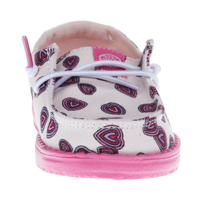 Hey Dude Toddler Wendy Hearts Pink Casual Shoe