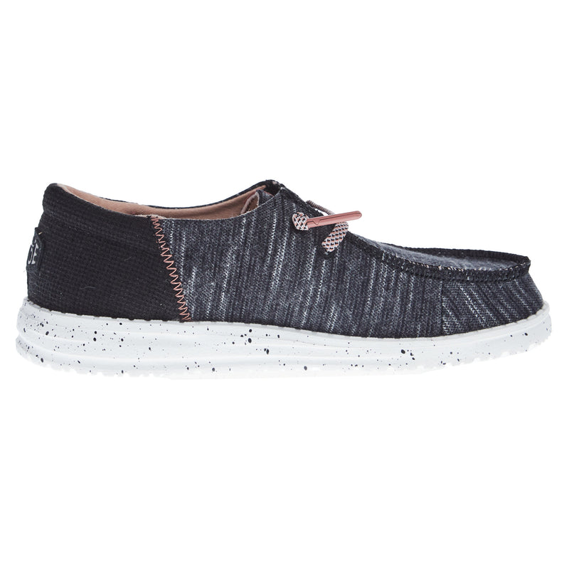Hey Dude Youth Wendy Jersey Black Casual Shoe