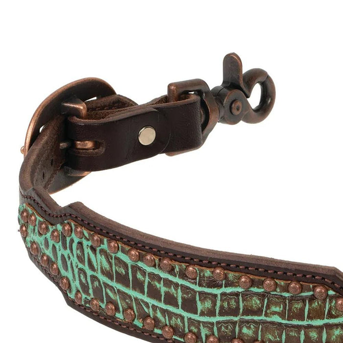 Weaver Leather Turquoise Croc Wither Strap