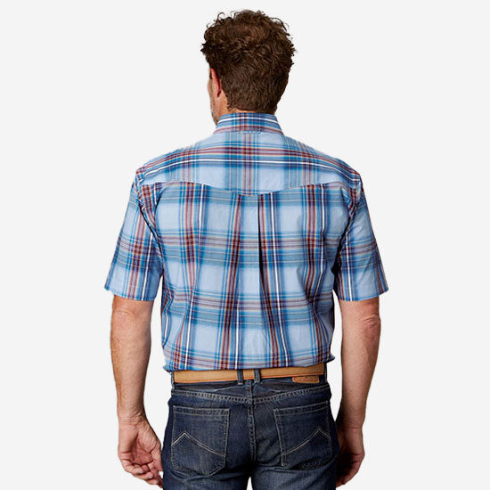 ROPER Deep Blueberry Plaid Shirt
