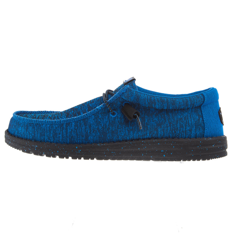 Hey Dude Mens Blue Wally Sport Knit Casual Shoe