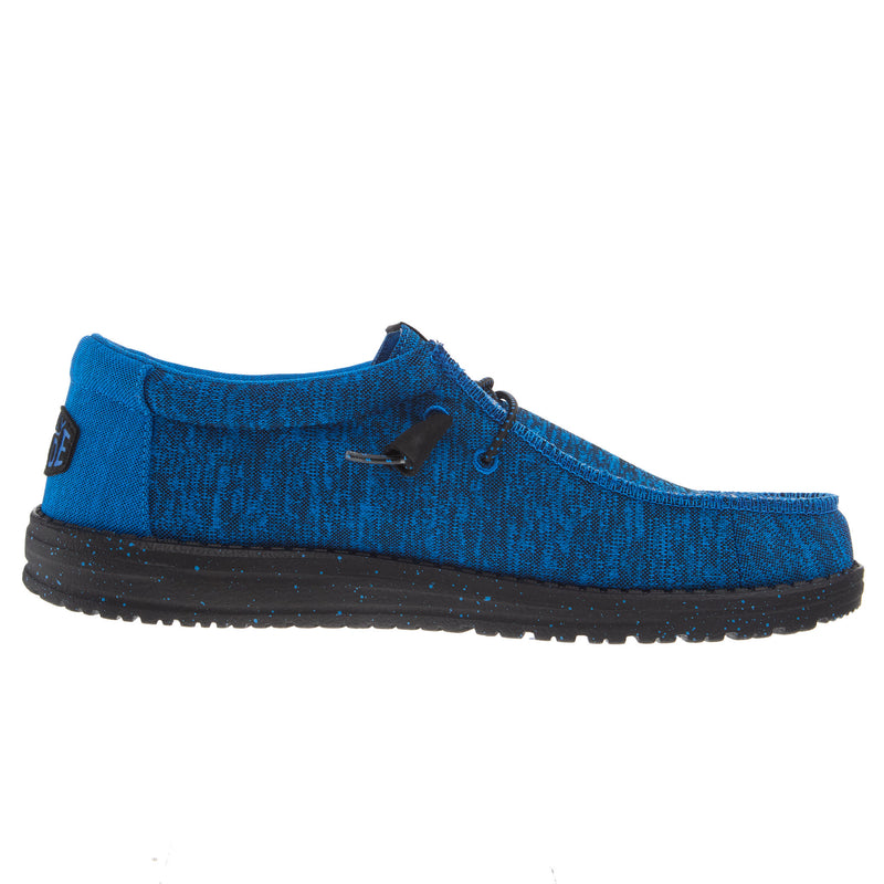 Hey Dude Mens Blue Wally Sport Knit Casual Shoe