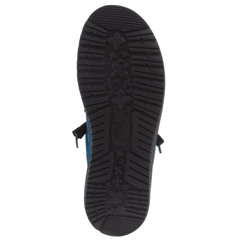 Hey Dude Mens Blue Wally Sport Knit Casual Shoe